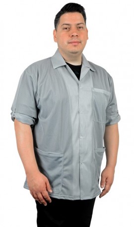 DESCO 74323 Statshield Smock, large, gray-