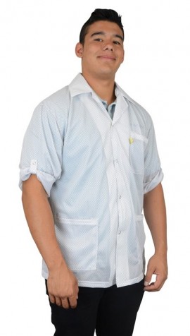 DESCO 74330 Statshield Smock, extra small, white-
