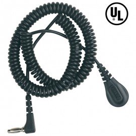 DESCO 91095 Coil Cord with 4 mm snap socket, 72"-