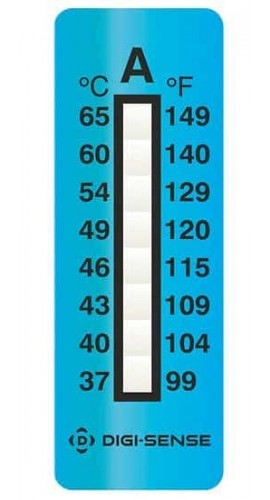 Digi-Sense 08068-20 Irreversible 8-Point Vertical Temperature Label-