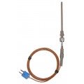 Digi-Sense 08500-71 Type-T Pipe-FTG Probe with Mini Connector, 4&quot;, 0.188&quot; Diameter-