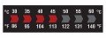 Digi-Sense 09035-51 Reversible 7-Point Horizontal Temperature Label, 86 to 140&amp;deg;F-