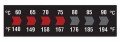 Digi-Sense 09035-52 Reversible 7-Point Horizontal Temperature Label, 140 to 194&amp;deg;F-