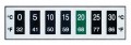 Digi-Sense 09037-07 Reversible 7-Point Horizontal Temperature Label, 32 to 86&amp;deg;F-