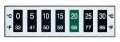 Digi-Sense 09037-09 Reversible 7-Point Horizontal Temperature Label, 140 to 194&amp;deg;F-