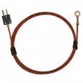 Digi-Sense 18526-27 Type J Economic Bolt-on Thermocouple Probe, #6 screw, 24&amp;quot;-