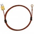 Digi-Sense 18526-29 Type K Bolt On Thermocouple Probe with mini connector, #8 screw, 24&amp;quot; ext-