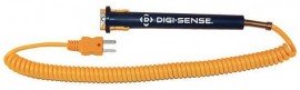 Digi-Sense 18526-53 Detachable Thermocouple Probe Handle Adapter with mini connector, type k, 5&#039; coil cord-