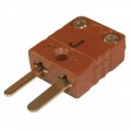 Digi-Sense 18527-14 Miniature Type-J Thermocouple Male Connector, 2 pin, 650&amp;deg;F (343&amp;deg;C)-