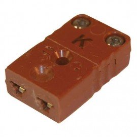 Digi-Sense 18527-15 Miniature Type-K Thermocouple Female Connector, 2 pin, 650&amp;deg;F (343&amp;deg;C)-