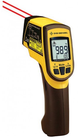 Digi-Sense 37803-95 Traceable Dual-Laser Infrared Thermometer, Type-K, -76 to 1,022&amp;deg;F-
