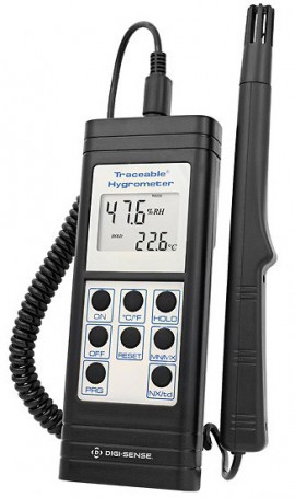 Digi-Sense 37950-11 Thermo-Hygrometer with RS-232 and Alarm, 10 to 95% RH, 0 to 199&amp;deg;F-