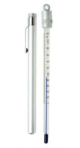 Digi-Sense 90260-46 Pocket Liquid-in-Glass Thermometer with Closed Metal Case, 0 to 220&amp;deg;F-