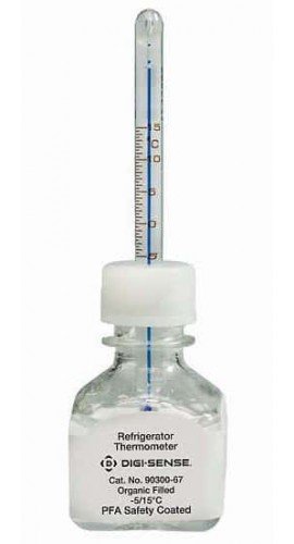 Digi-Sense 90300-67 Safety-Coated Refrigerator Verification Thermometer, -5 to 15&amp;deg;C-