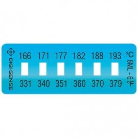 Digi-Sense 90308-96 Irreversible Temperature Label, 6-Point, 331 to 379&amp;#176;F-