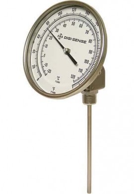 Digi-Sense 90590-36 Adjustable Bimetal Thermometer, 50 to 550&amp;deg;F, 4&amp;quot; Stem-