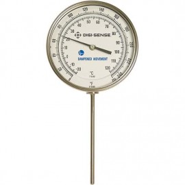 Digi-Sense 90550-47 Dampened Bottom-Connect Bimetal Thermometer, 0 to 250&amp;deg;F, 2.5&amp;quot; Stem-