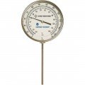 Digi-Sense 90550-57 Bottom-Connect Bimetal Thermometer with Dampened Movement, 0 to 250&amp;deg;F, 24&amp;quot; Stem-