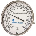 Digi-Sense 90550-98 Dampened Back-Connect Bimetal Thermometer, 50 to 550&amp;deg;F, 4&amp;quot; Stem-