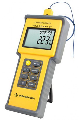 Digi-Sense 91210-30 Traceable Water-Resistant Thermocouple Thermometer, -328 to 2,498&amp;deg;F-