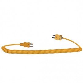 Digi-Sense 93785-12 Coiled Extension Cable, type-K, male to male miniconnector, 5&#039;-