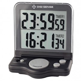 Digi-Sense 94440-10 Dual-Display Jumbo-Digit Clock/Timer-