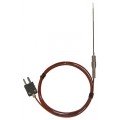 Digi-Sense WD-08116-60 Low-Mass Straight-Shaft Surface Thermocouple Probe, Type J, 4in-