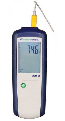 Digi-Sense WD-20250-01 Thermocouple Probe Thermometer with NIST Traceable Calibration Certificate, Type K/J -