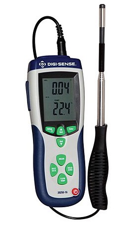 Digi-Sense WD-20250-16 Hot Wire Thermoanemometer with NIST Traceable Calibration Certificate-