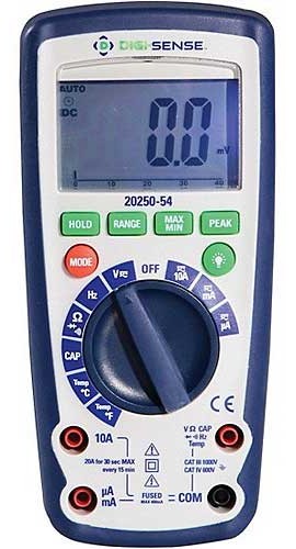 Digi-Sense WD-20250-54 True RMS IP67-Rating Digital Multimeter-