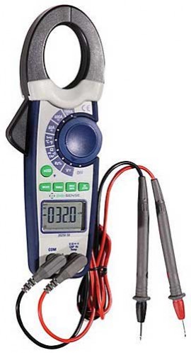 Digi-Sense WD-20250-58 True RMS Auto-Ranging Clamp Digital Multimeter, 1,000A, 1.19in-