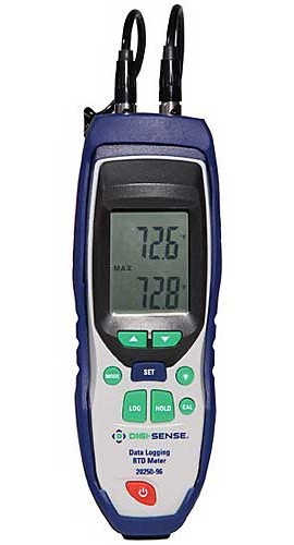 Digi-Sense WD-20250-96 2-Input Data-Logging RTD Thermometer-