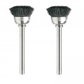 Dremel 404-02 Nylon Bristle Brushes, 0.5&quot;, 2-pack-