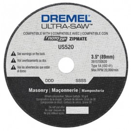 Dremel US520-01 Ultra-Saw Masonry Cutting Wheel, 3.5&quot;-
