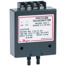 Dwyer 616-4 Differential Pressure Transmitter (0-20"w.c.) with 0.25% Accuracy-