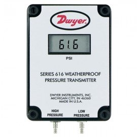 Dwyer 616W-20B-LCD Weatherproof Differential Pressure Transmitter (10-0-10"w.c.) with LCD-
