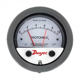 Dwyer A3000-3KPA-240VAC Photohelic Pressure Switch/Gauge (0-3 kPa), 220/240 VAC Relay Pack-