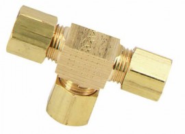 Dwyer A-346 Brass "T" Compression Fitting for 1/4" Metal Tubing-