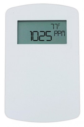 Dwyer CDT-2N44-LCD Wall Mount Carbon Dioxide/Temperature Transmitter with LCD, 2000 ppm, 32 to 122&amp;deg;F-