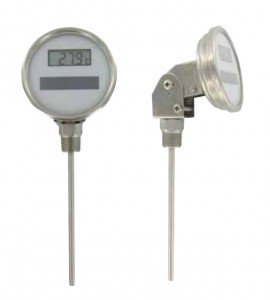 Dwyer DBTA3182 Solar-Powered Bimetal Thermometer (-58 to 158&amp;deg;F) with 18" Stem-