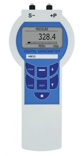 Dwyer Series HM35 Precision Digital Pressure Manometer, 0 to 120&amp;quot; w.c., 0.05% accuracy-