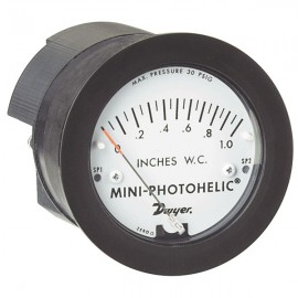 Dwyer MP-10PSI Mini-Photohelic, Pressure Switch/Gauge, 0/10Psi-