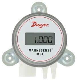 Dwyer MSX-W20-IN-LCD Differential Pressure Transmitter, bi-directional, range 0-