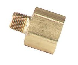 Dwyer A-349 Brass Reducer, 1/4" FNPT to 1/8" MNPT-