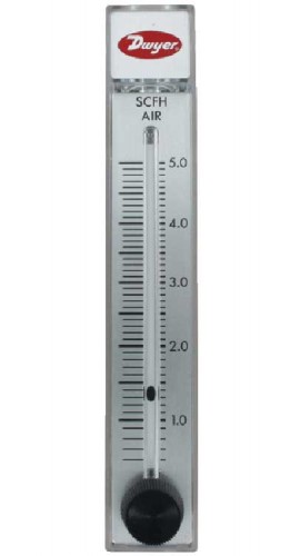 Dwyer RMB-55-SSV Rate-Master Flow Meter, 5" Scale, 40-400 SCFH Air, SS Valve-