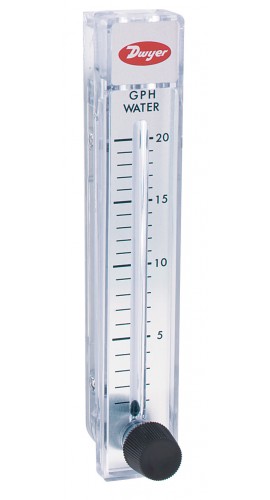 Dwyer RMB-84-SSV Flow Meter, 5" Scale, 4-40 GPH Water, SS Valve-