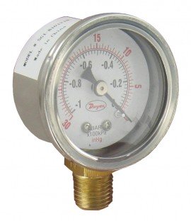 Dwyer SG1-B10421N Industrial Pressure Gauge, 0 to 60 psi, bottom connection-