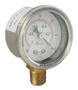 Dwyer SG1-B10621N Industrial Pressure Gauge, 0 to 160 psi, bottom connection-