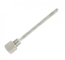 Dwyer TE-TNS-N125N-14 Series TE-TNS 316 Stainless-Steel Thermowell, 12&quot;, 0.25&quot; internal and 0.5&quot; external connections-