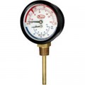 Dwyer TRI-100-50L Temperature/Pressure Gauge, 1/2" NPT, 0-100Psi, LM-